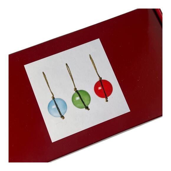 NEW Set (3) GLASS FLOAT BALL ORNAMENTS Christmas Holiday Home Decor Vinterfint - Picture 2 of 5